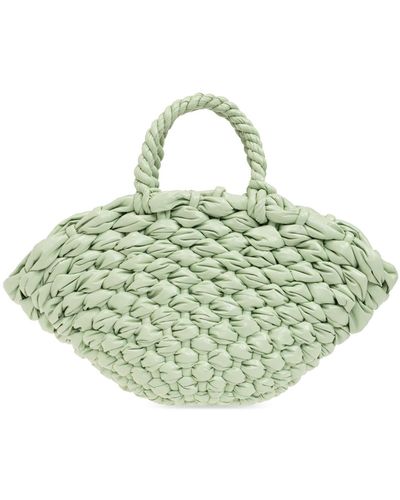 Bottega Veneta 'clam Small' Shopper Bag, - Green