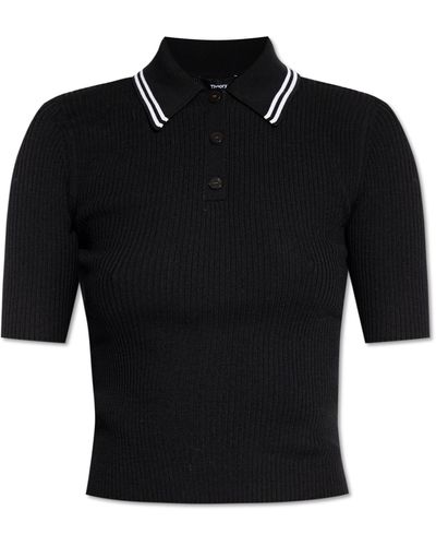 Draped Tee Black - Theory Women