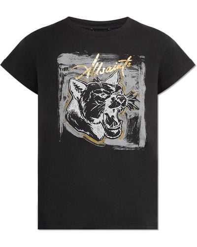 AllSaints 'anna' Printed T-shirt, - Black