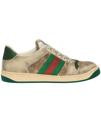 Gucci suede shop sneaker with web