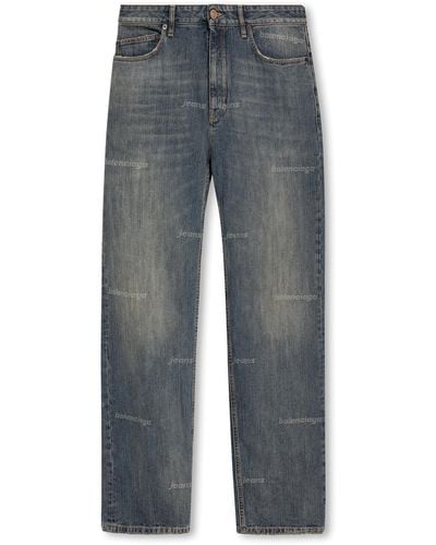 Balenciaga Jeans With Vintage Effect - Grey