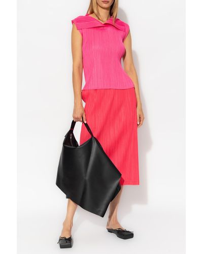 Pleats Please Issey Miyake Pleated Top - Pink