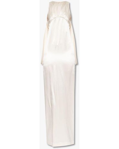 Saint Laurent Silk Maxi Dress - White