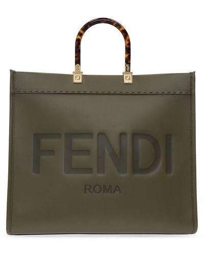 Fendi 'sunshine' Shopper Bag Green