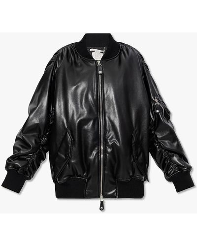 Stella McCartney Bomber Jacket From Vegan Leather - Black