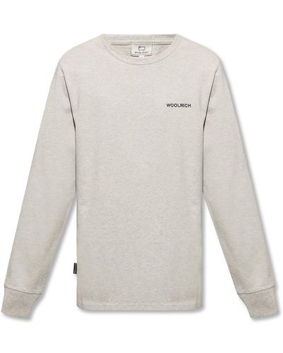 Woolrich T-shirt With Long Sleeves - Grey