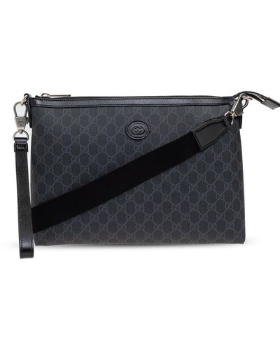 Gucci Shoulder Bag With Monogram, - Black