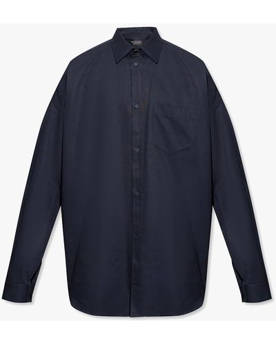 Balenciaga Oversize Shirt - Blue