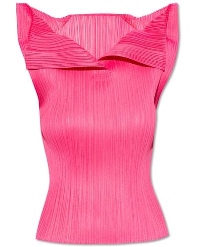 Pleats Please Issey Miyake Pleated Top - Pink