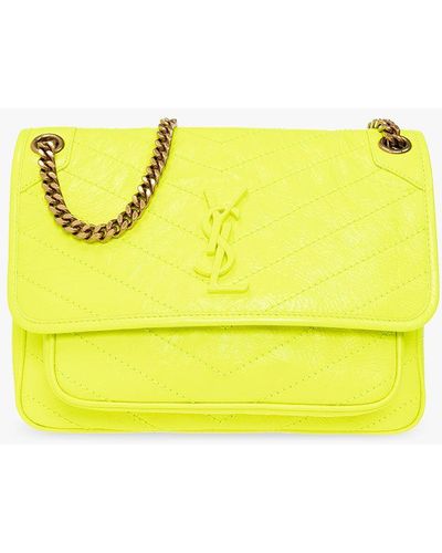 SAINT LAURENT: shoulder bag for woman - Yellow Cream  Saint Laurent  shoulder bag 7593371EL07 online at