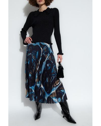 Munthe ‘Charming’ Pleated Skirt - Blue
