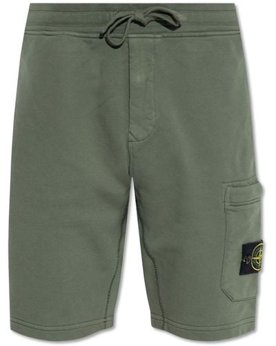 Stone Island Cotton Shorts - Green