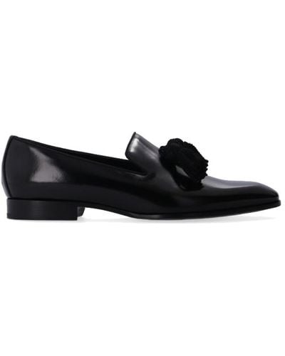 Jimmy Choo ‘Foxley’ Leather Moccasins - Black