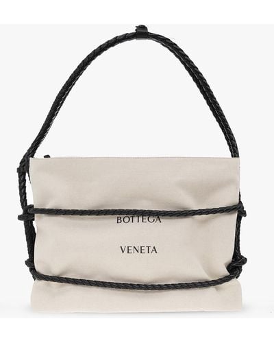 Bottega Veneta 'quadronno Medium' Shopper Bag - White