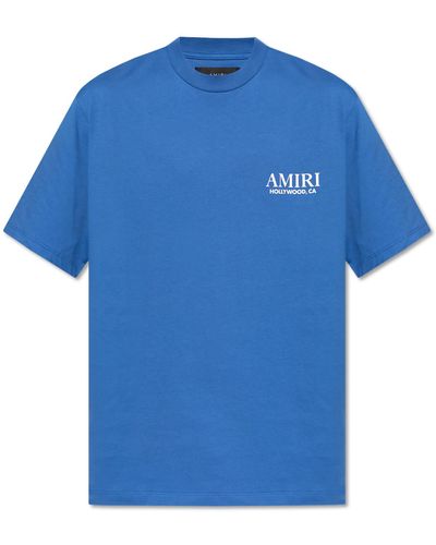 Amiri T-shirt With Logo, - Blue