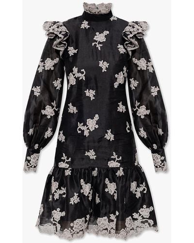 Erdem ‘Nella’ Silk Organza Dress - Black