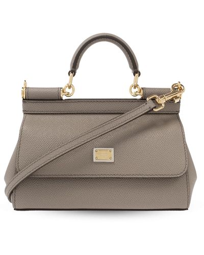 Dolce & Gabbana Sicily Small Shoulder Bag, - Grey