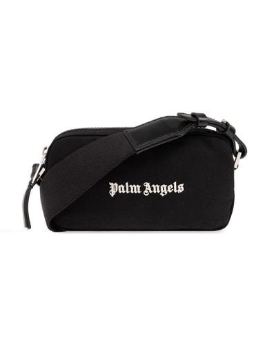 Palm Angels Shoulder Bag With Logo, - Black