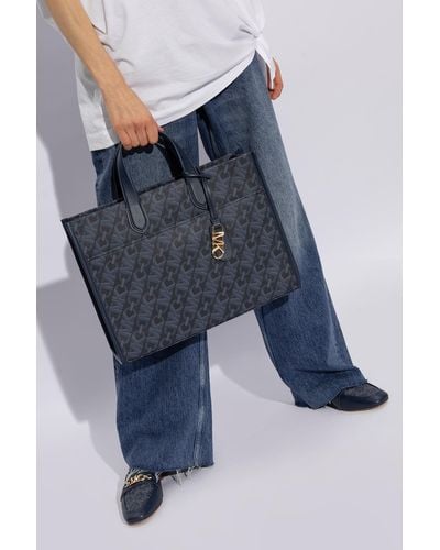 Michael Kors 'gigi Large' Shopper Bag, - Blue