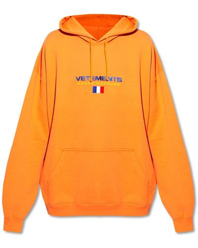 Vetements Logo Hoodie - Orange