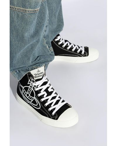 Vivienne Westwood Ankle-high 'plimsoll' Sneakers, - Black