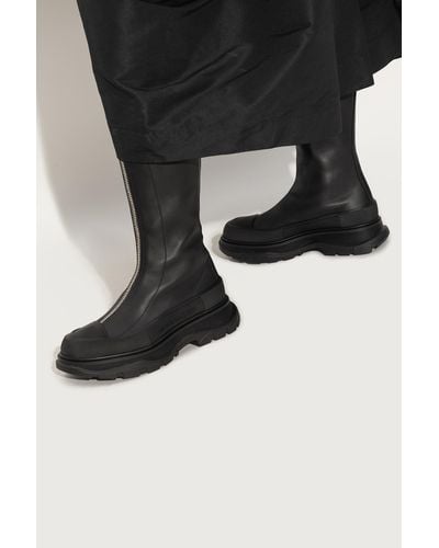 Alexander McQueen ‘Tread Slick’ Knee-High Boots - Black