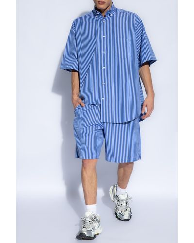 Vetements Striped Shirt, - Blue