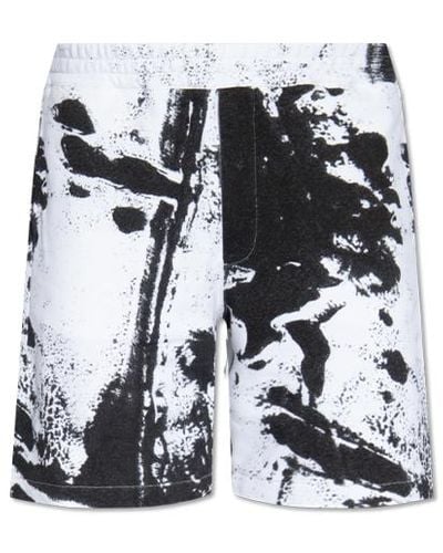 Alexander McQueen Shorts With Logo, - White