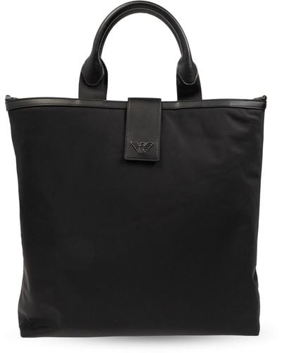 Emporio Armani The 'Sustainability' Collection Tote Bag - Black