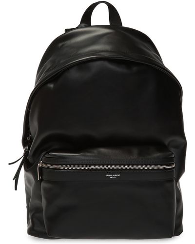 Saint Laurent 'city' Leather Backpack, - Black