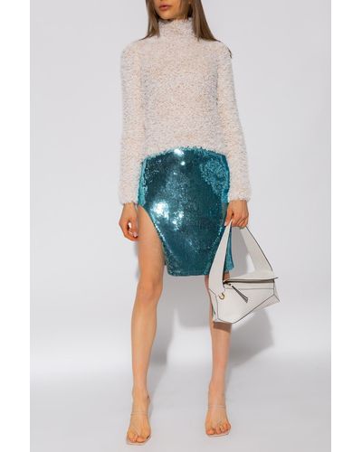 Loewe Sequinned Sweater With Standing Collar - Multicolor