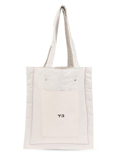 Y-3 Shopper Bag With Logo, - White