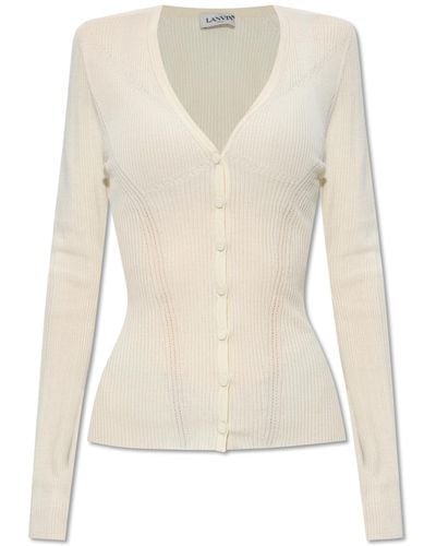 Lanvin Cardigan With Long Sleeves - White