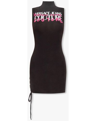 Versace Dress With Logo - Black