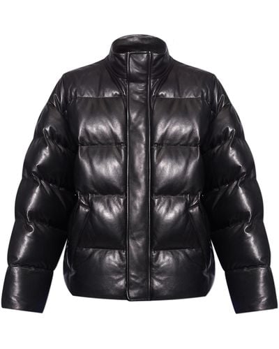 Balenciaga Leather Jacket, - Black