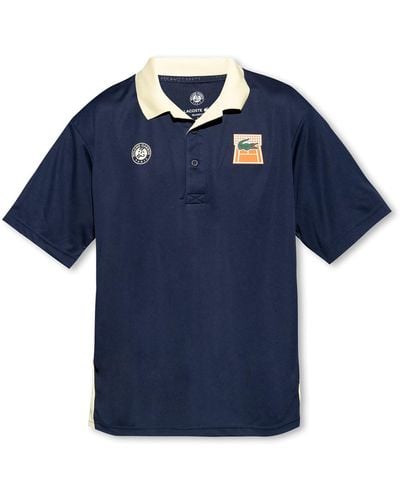Lacoste Polo Shirt With Logo, - Blue