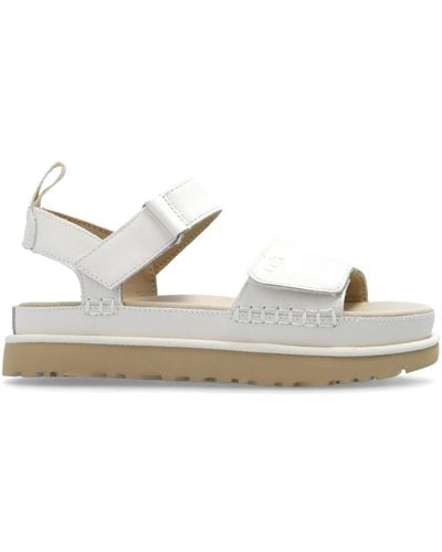 UGG 'goldenstar' Leather Platform Sandals, - White