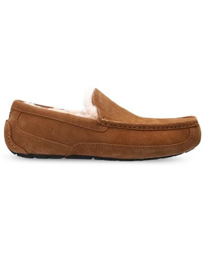 UGG Ascot Suede Loafers - Brown