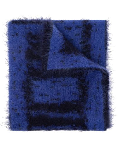 MISBHV 'inside A Dark Echo' Collection Scarf With Logo, - Blue