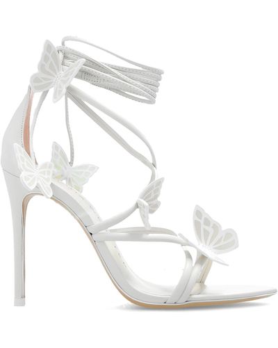 Sophia Webster 'vanessa' Heeled Sandals In Leather, - White