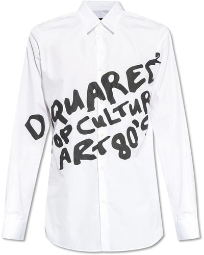 DSquared² Printed Shirt, - White