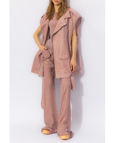 Rick Owens 'jumbo Luke Stooges' Oversize Vest, - Pink