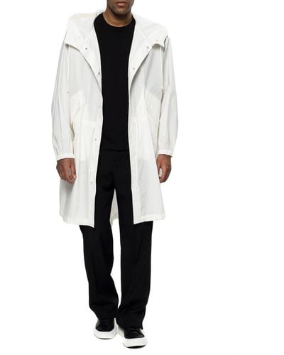 Jil Sander Hooded Coat - White