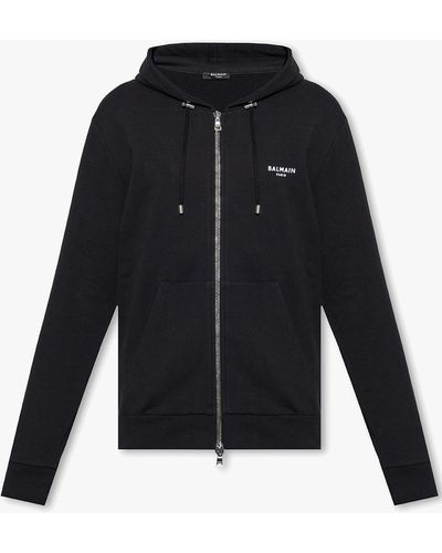 Balmain Mini Monogram Zipped Hoodie - Farfetch