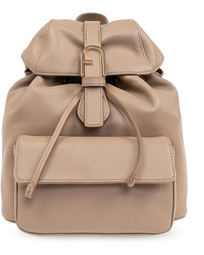 Furla 'flow Small' Backpack, - Natural