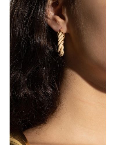 Bottega Veneta Triangle Earrings, - Metallic
