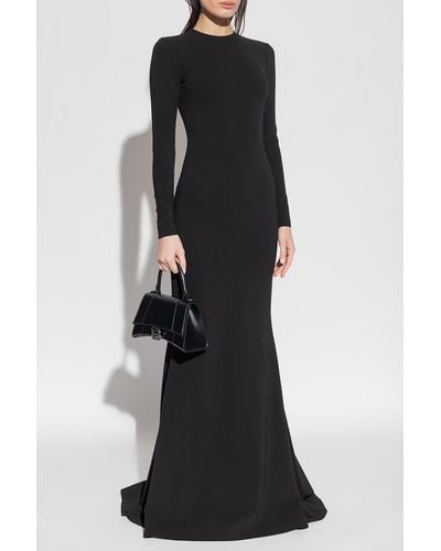 Balenciaga Fitted Maxi Dress - Black