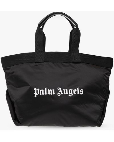 LEATHER BRIDGE BAG in black - Palm Angels® Official