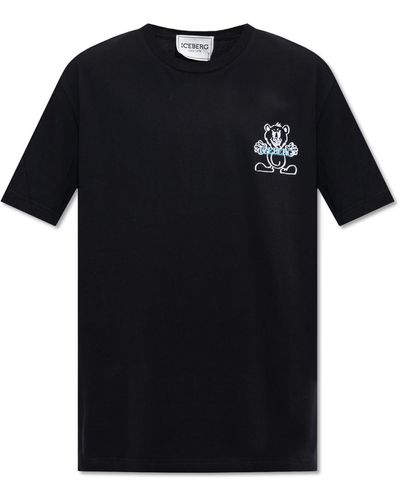 Iceberg Printed T-shirt, - Black