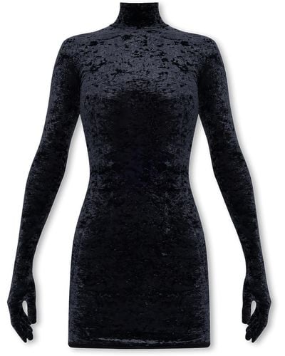 Vetements Velour Dress, ' - Black